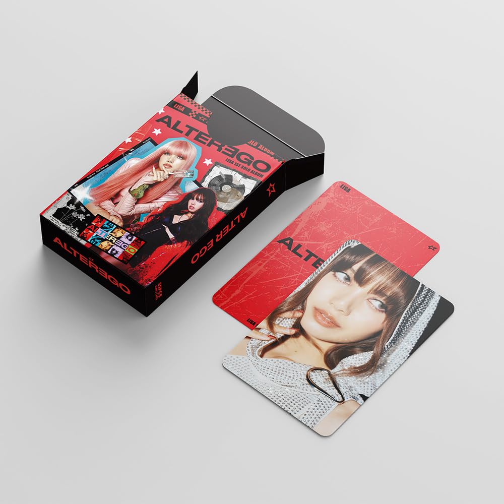 55 Pcs Blackpink LISA New Album ALTER EGO Exquisite Support LOMO Cards lisa Lomo Cards, Photocards