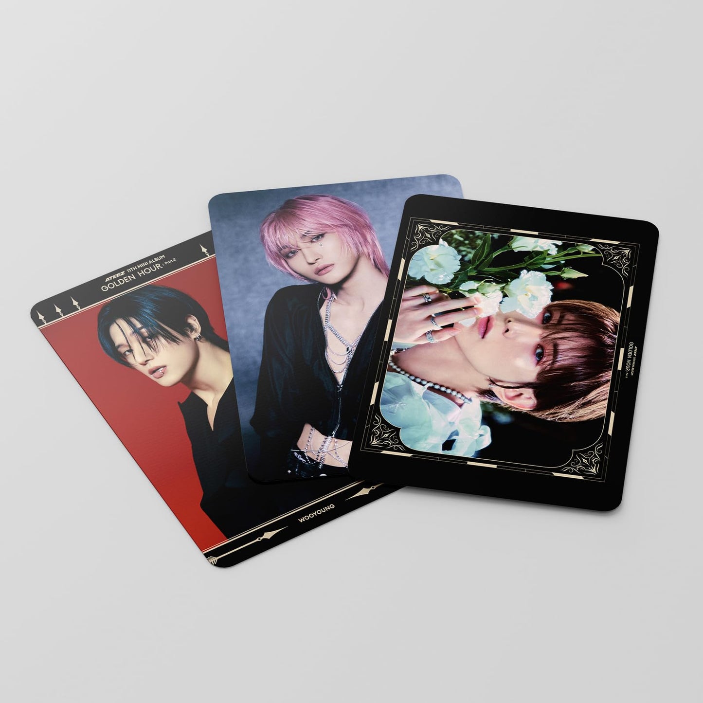 55 PCS ATEEZ  Photocards Merch Small Cards GOLDEN HOUR: Part 2 Cards Ice On My Teeth , Ateez Album Lomo Cards,