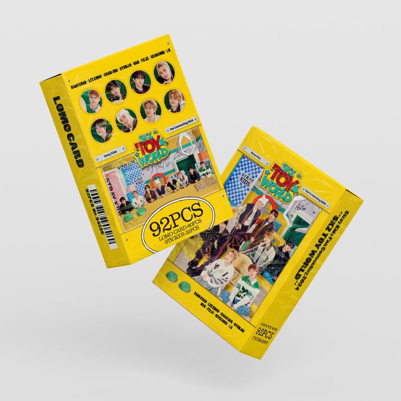 92 PCS LOMO CARDS STRAYKIDS PHOTO CARDS skz toy wor Star Surrounding Lomo Cards, 60 PCS Photocards And 32 PCS Stickers