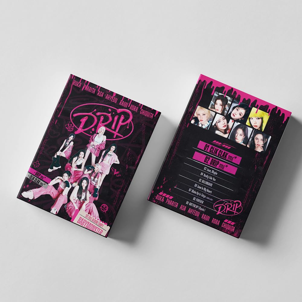 55 Pcs Baby Monster Album DRIP Merch Photocards ，2025 New Album Lomo Cards,55PCS Baby-Monster Cards for Gift and Fans