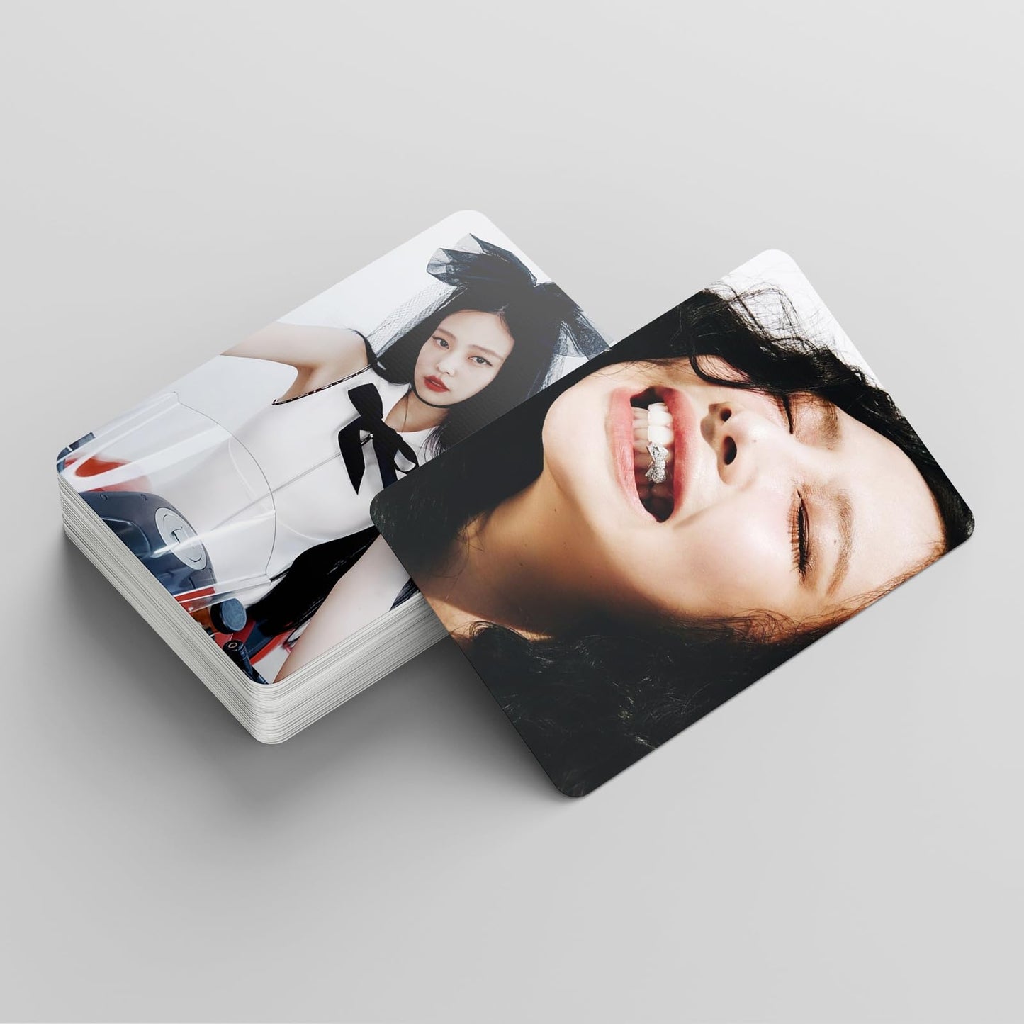 55 PCS JENNIE Small Cards Mantra Card BlackPink Gold Jenny Lomo Cards, Photocards