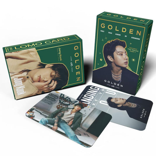 55 PCS  JUNG KOOK  Photocards  Album GOLDEN Merch Lomo Cards,  stuff gifts