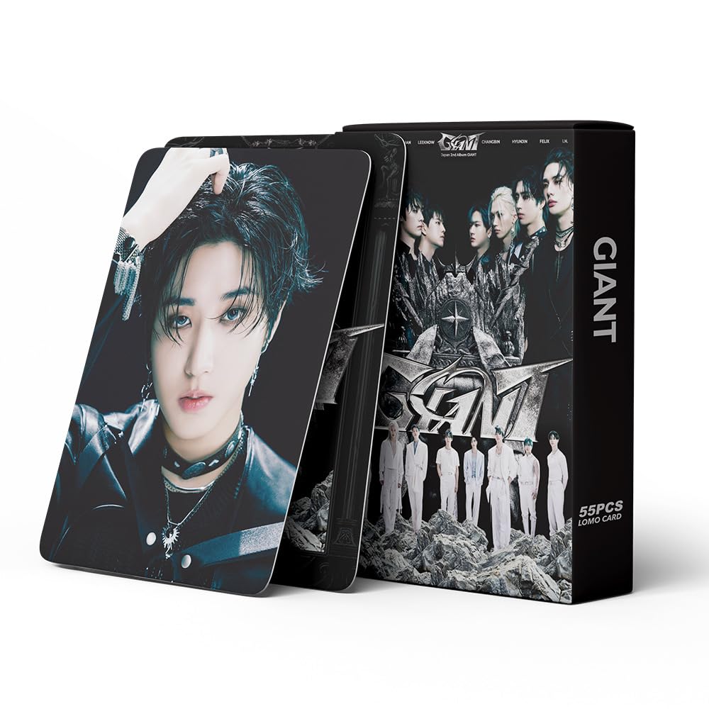 KPOPBP Stray Kids Giant Album Photocards 55 PCS KPOP Photo Cards SKZ Merch LOMO Card Set, Gift for Boys and Girls