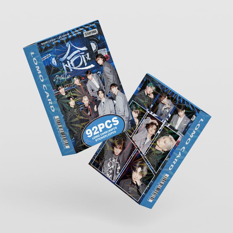 92 PCS LOMO Cards STRAYKIDS New Album, Hop (HOP) Merch, 60PCS PhotoCards And 32 PCS Music Stickers