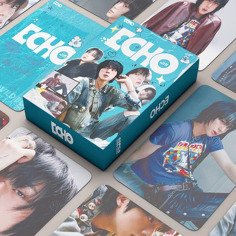 JIN Photocards 55Pcs Personal New Album ECHO Merch LOMO Cards Homemade Photo Cards by Jin Shuozhen