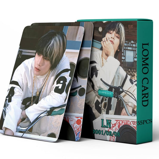 55 PCS Stray Kids Small Card (HOP) Leung Jeong Yin I. N Card Lomo Cards, Photocards