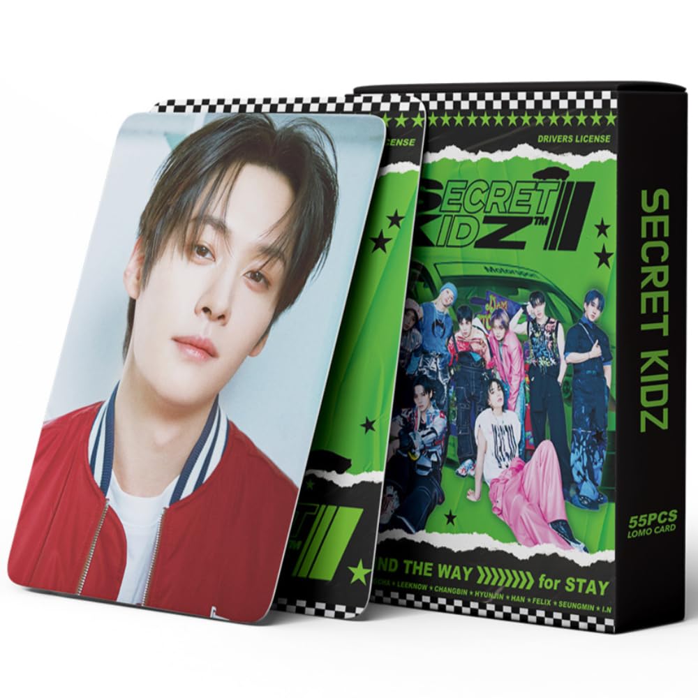 55 Pcs Boxed Stray kids Small Card SK SECRET KIDZ Support LOMO Card, Fang Can KPOP  Lomo Cards, Photocards