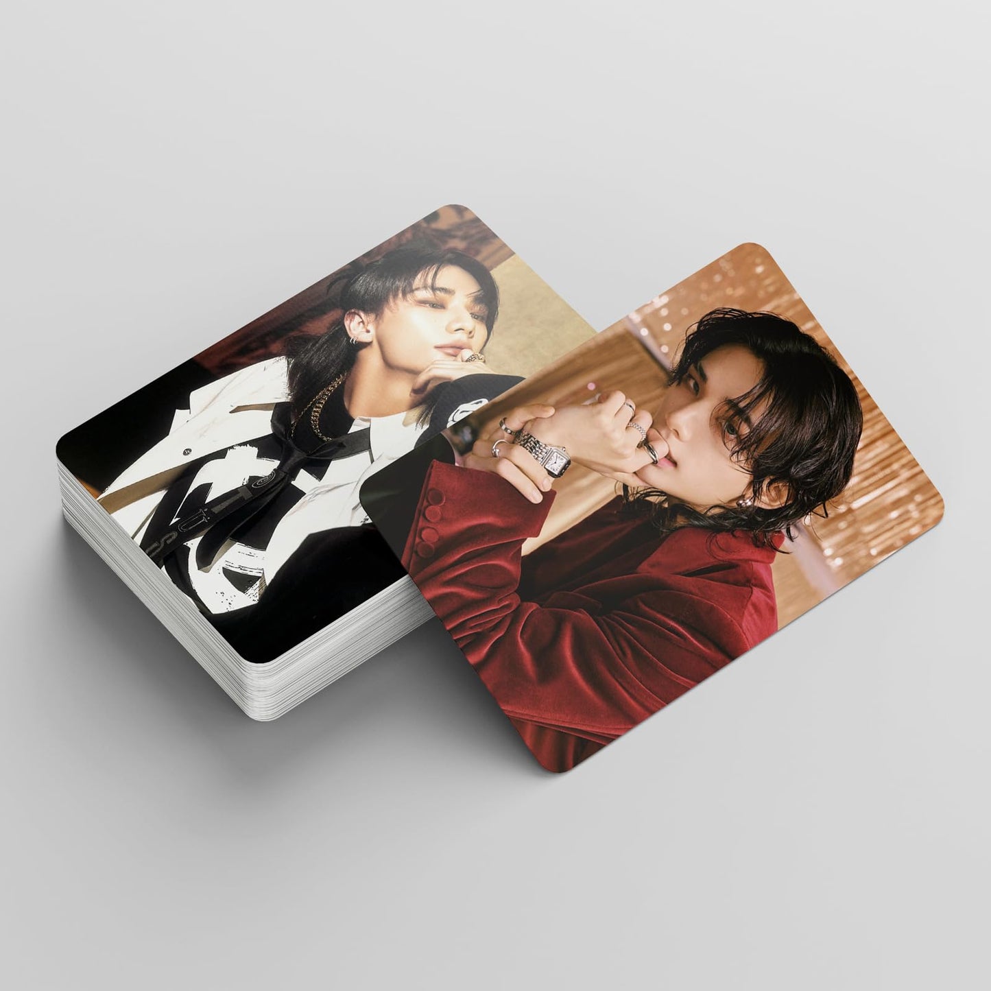 55 PCS Stray Kids Small Card (HOP) Huang Hyunchen HyunJin Lomo Cards, Photocards