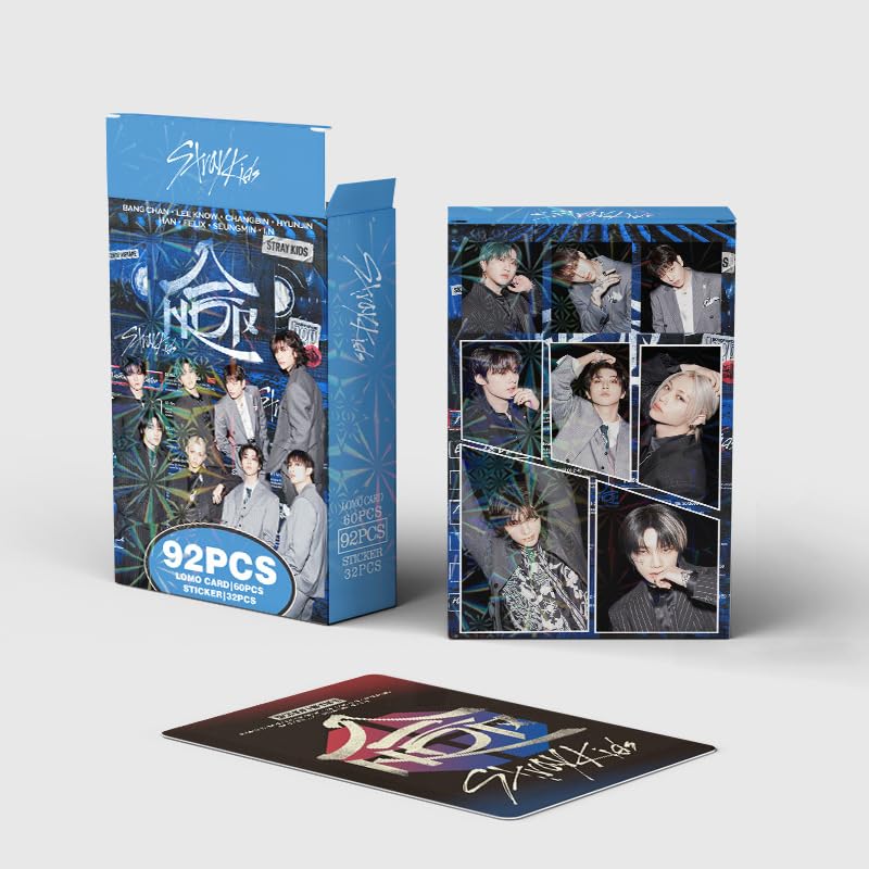 92 PCS LOMO Cards STRAYKIDS New Album, Hop (HOP) Merch, 60PCS PhotoCards And 32 PCS Music Stickers
