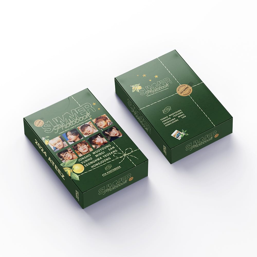ATEEZ Merch  SUMMER PHOTOBOOK  albums Photocards 55 PCS Kpop ateez small card 2024 Lomo Cards, ateez photocards