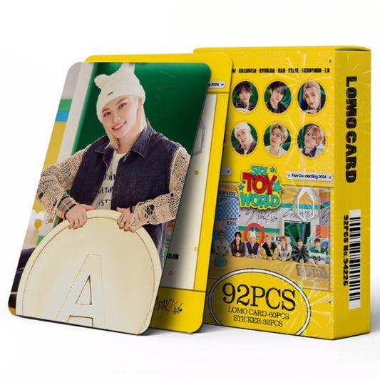 92 PCS LOMO CARDS STRAYKIDS PHOTO CARDS skz toy wor Star Surrounding Lomo Cards, 60 PCS Photocards And 32 PCS Stickers