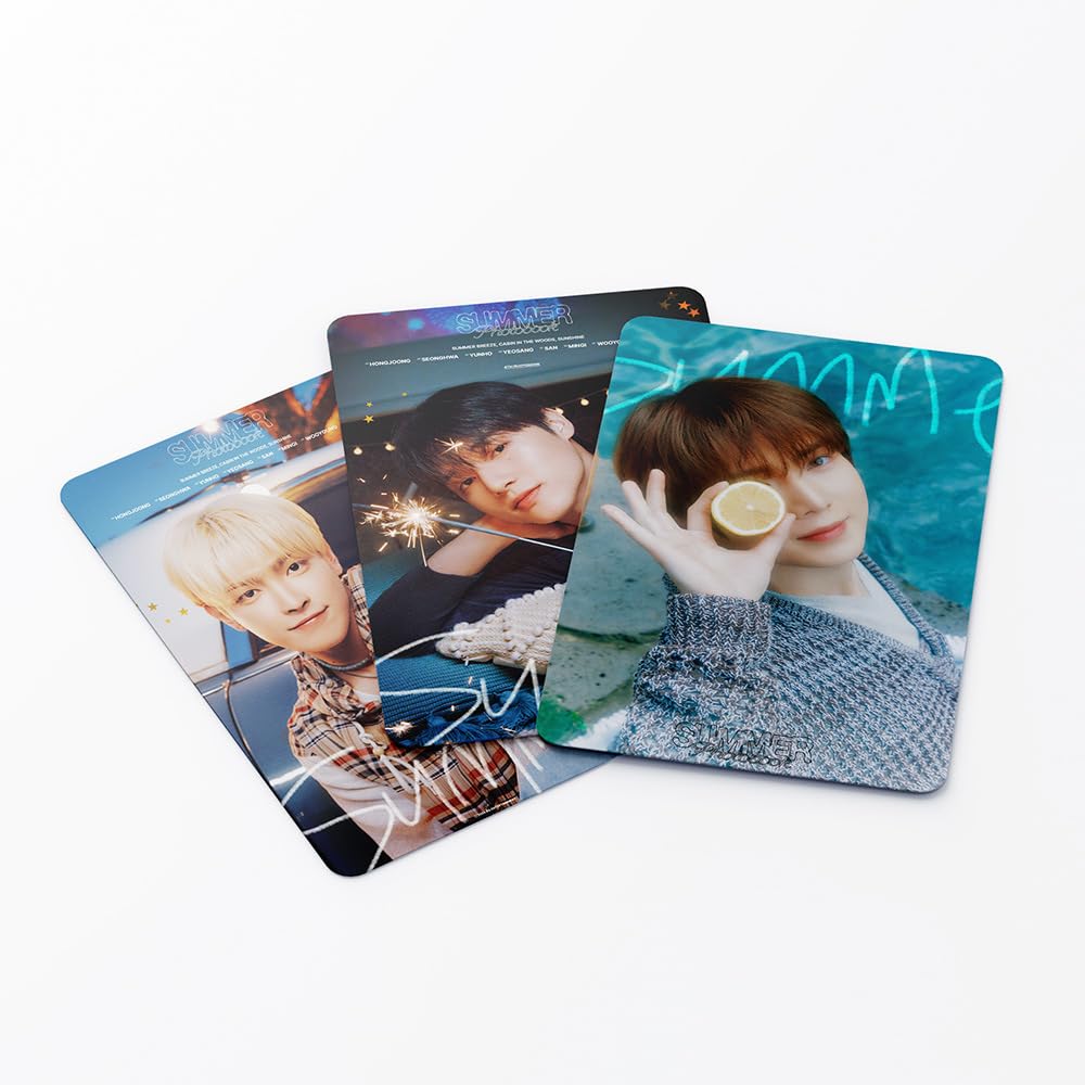 ATEEZ Merch  SUMMER PHOTOBOOK  albums Photocards 55 PCS Kpop ateez small card 2024 Lomo Cards, ateez photocards