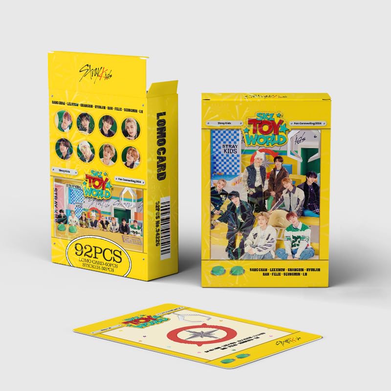 92 PCS LOMO CARDS STRAYKIDS PHOTO CARDS skz toy wor Star Surrounding Lomo Cards, 60 PCS Photocards And 32 PCS Stickers
