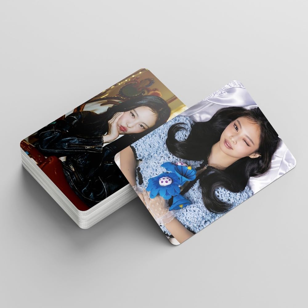 Black and pink Photocards JENNIE 55 Pcs JENNIE Album RUBY Merch Lomo Cards LIKE JENNIE
