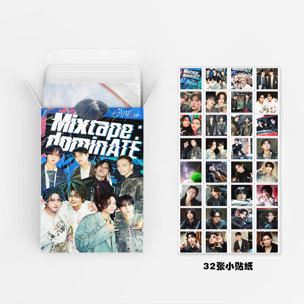 92 Pcs Kpop STRAY KIDS Photocards Album Mixtape dominATE Merch 60 Pcs LOMO Cards And 32 Pcs Music Stickers