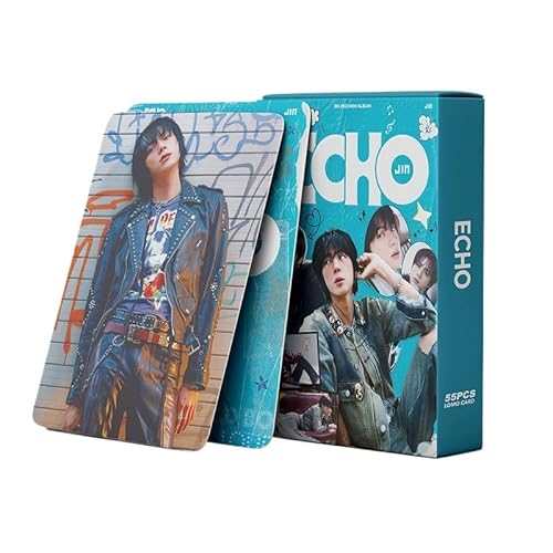 JIN Photocards 55Pcs Personal New Album ECHO Merch LOMO Cards Homemade Photo Cards by Jin Shuozhen