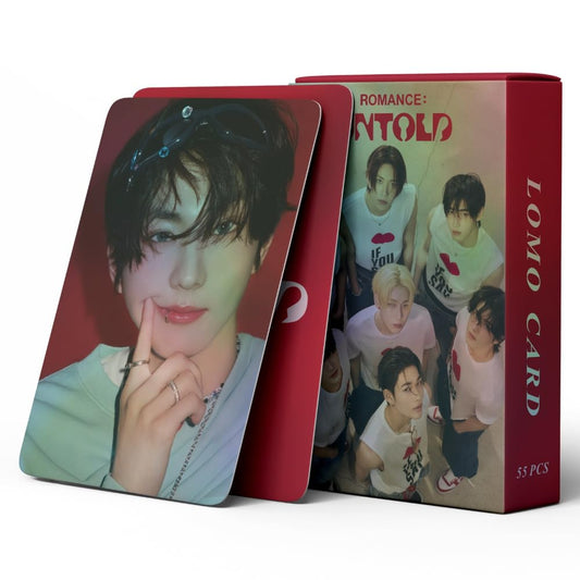 ENHYPEN Photocards, 55 PCS laser cards ROMANCE UNTOLD album Merch Lomo Cards