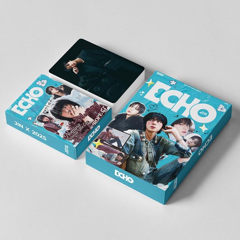 JIN Photocards 55Pcs Personal New Album ECHO Merch LOMO Cards Homemade Photo Cards by Jin Shuozhen