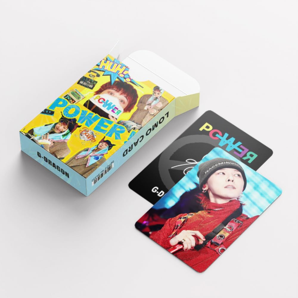 92 PCS Kpop bigbang G-Dragon Kwon Photo Cards 32 PCS stickers and 60 PCS reeting cards double sided Lomo Cards, Photocards