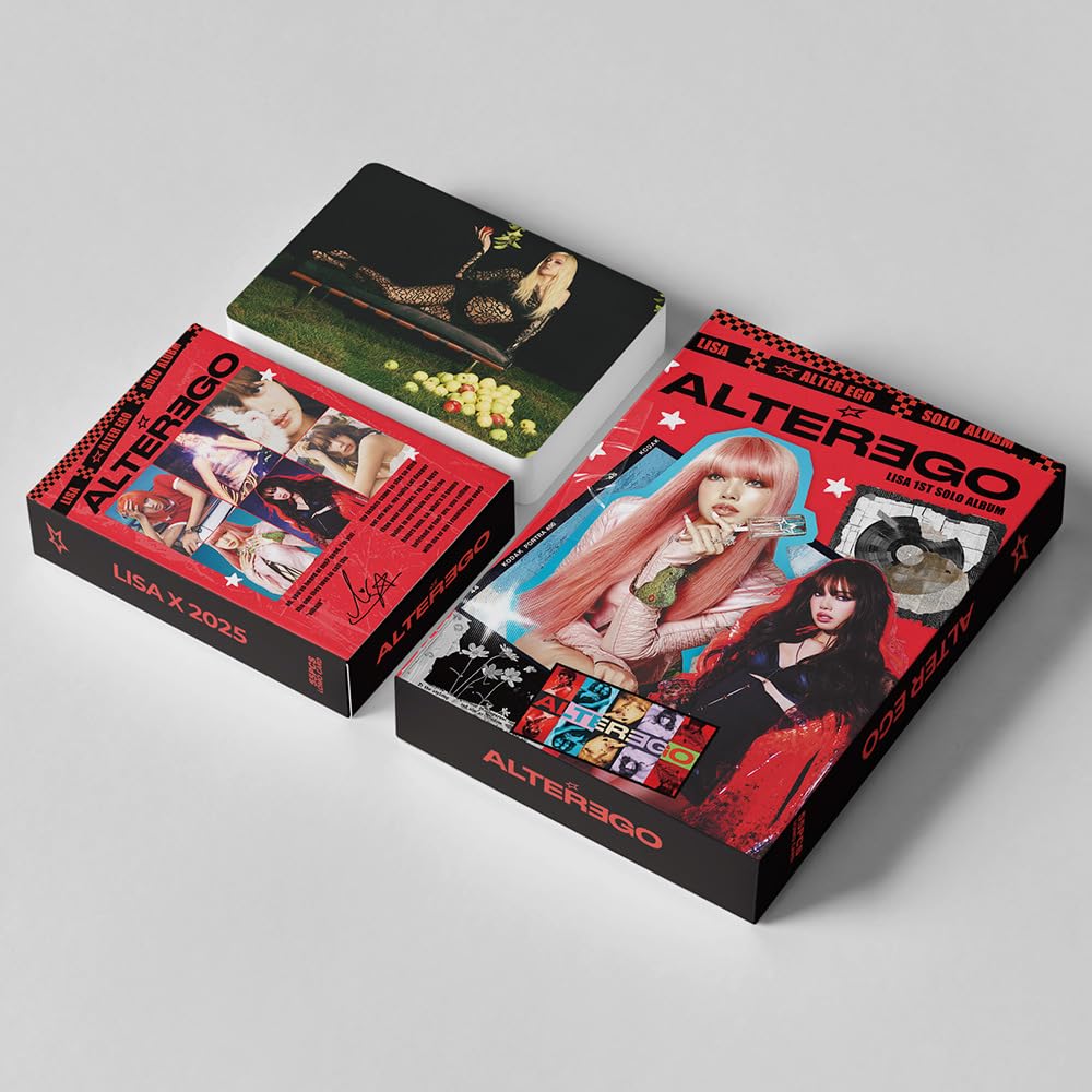 55 Pcs Blackpink LISA New Album ALTER EGO Exquisite Support LOMO Cards lisa Lomo Cards, Photocards