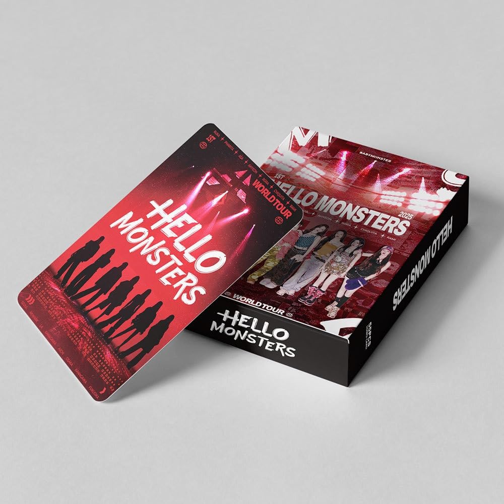 BABYMONSTER Photocards 55pcs BABYMONSTER   2025  New Album 1ST World Tour Hello Monsters Merch Lomo Cards