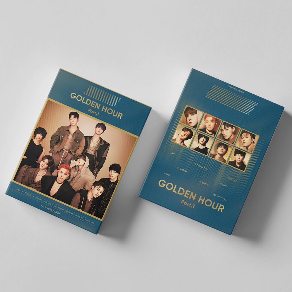 55 PCS  ATEEZ small cards, Cui Zhonghao Cui Umbrella Jinhongzhong support card around GOLDEN HOUR Lomo Cards, Photocards