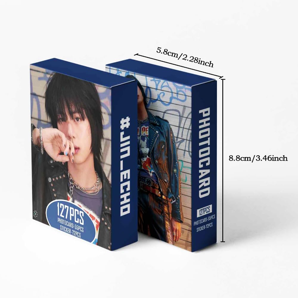 127 Pcs  JIN Photocards Album Echo Merch Jin Shuozhen 55 Pcs Lomo Cards And 72 Pcs Music Stickers