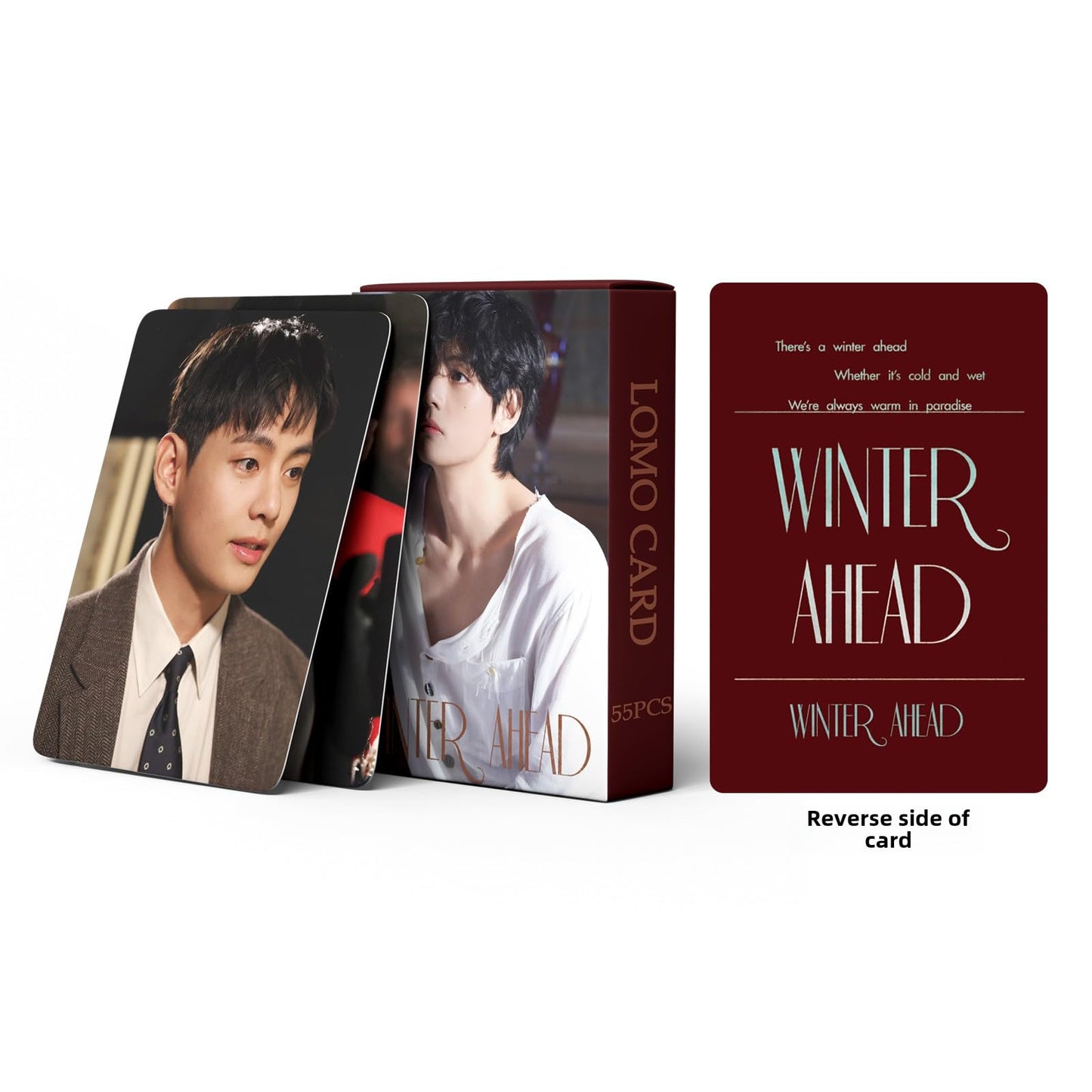 55 PCS Kim Tai Heng WINTER AHEAD Cards WHITE WINTER Small Card Fat Bullet V Lomo Cards, Photocards