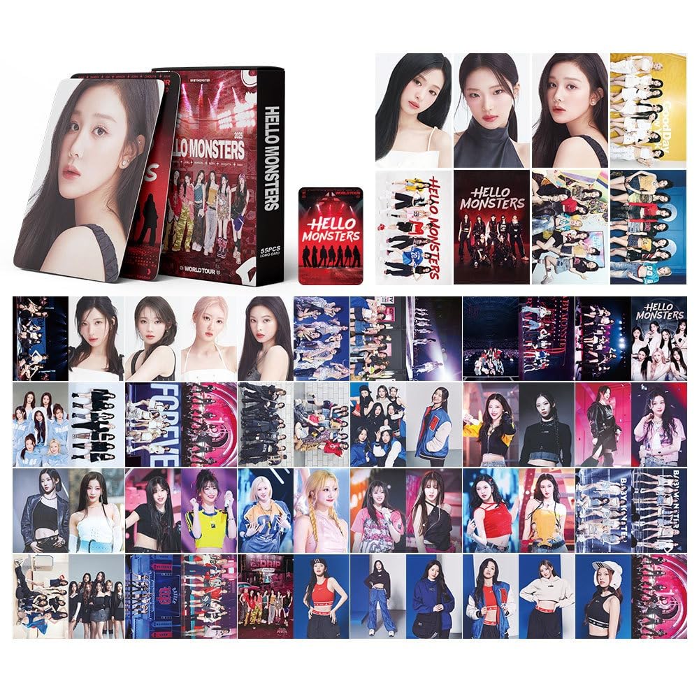 BABYMONSTER Photocards 55pcs BABYMONSTER   2025  New Album 1ST World Tour Hello Monsters Merch Lomo Cards