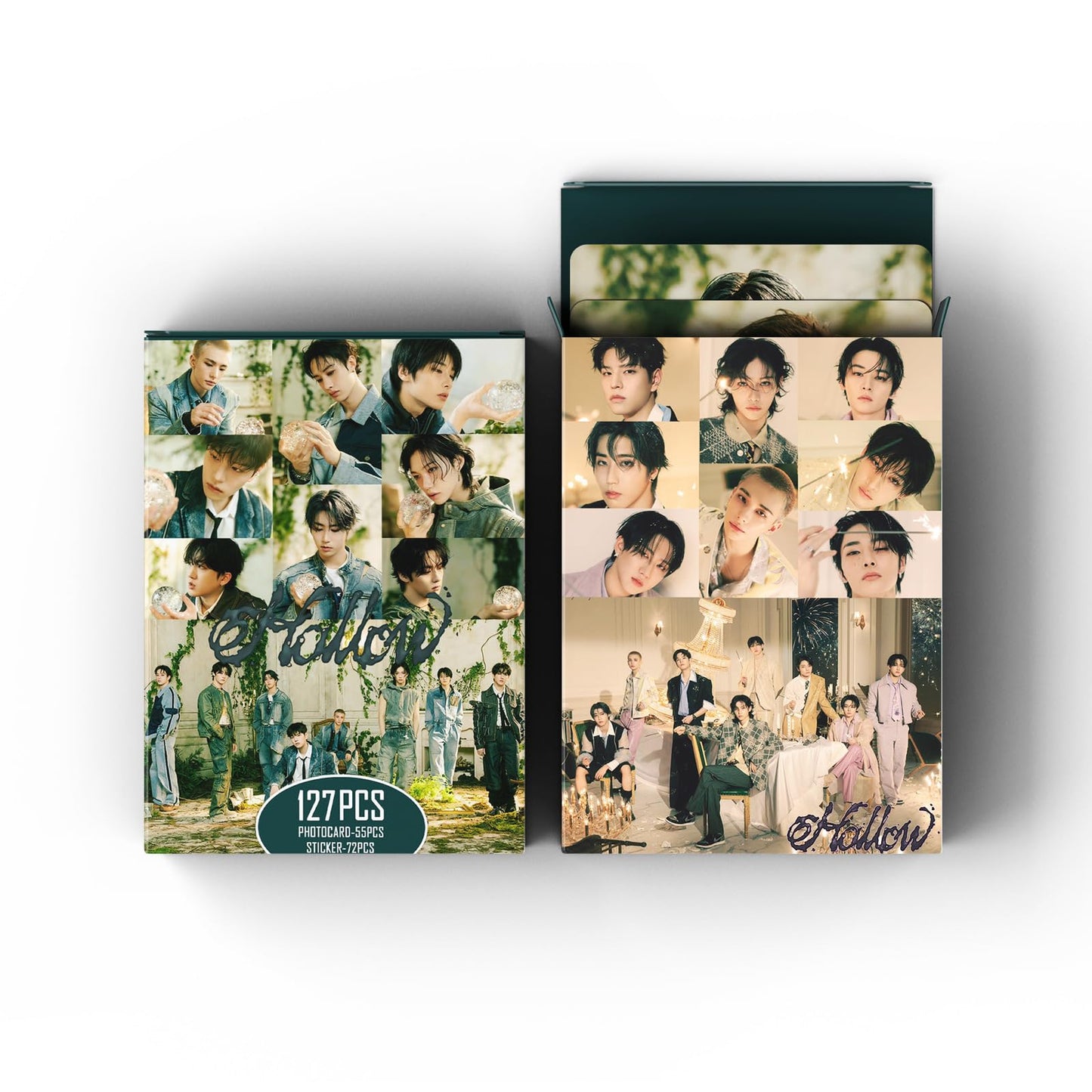 127 Pcs Stray Kids Photo Cards Album HOLLOW Merch, 55 Pcs Lomo cards And 72 Pcs Stickers