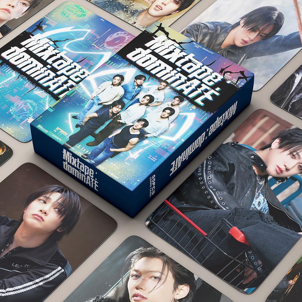 55 Pcs Kpop STRAY KIDS Photocards Album Mixtape dominATE Merch 55 Pcs LOMO Cards