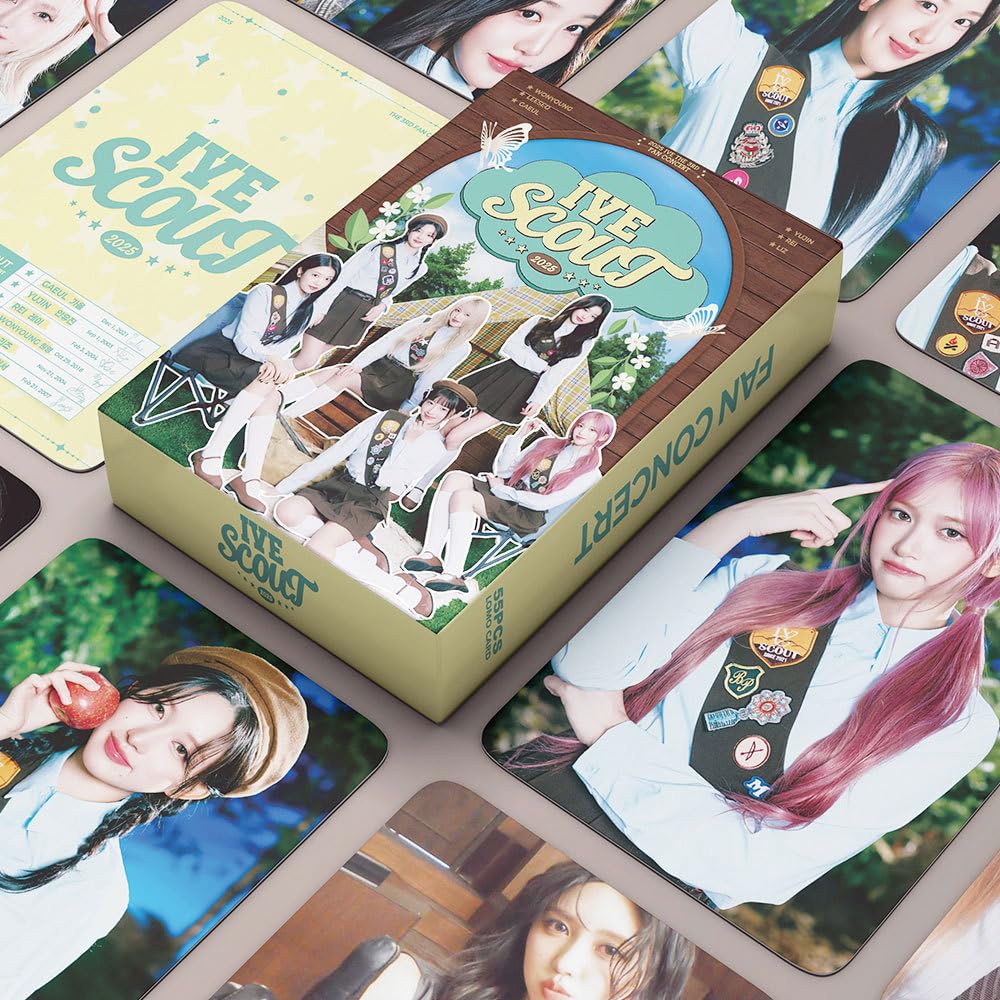 KPOP IVE  Photocards 55 Pcs IVE SCOUT concert, surrounding Lomo cards Zhang Yuanying