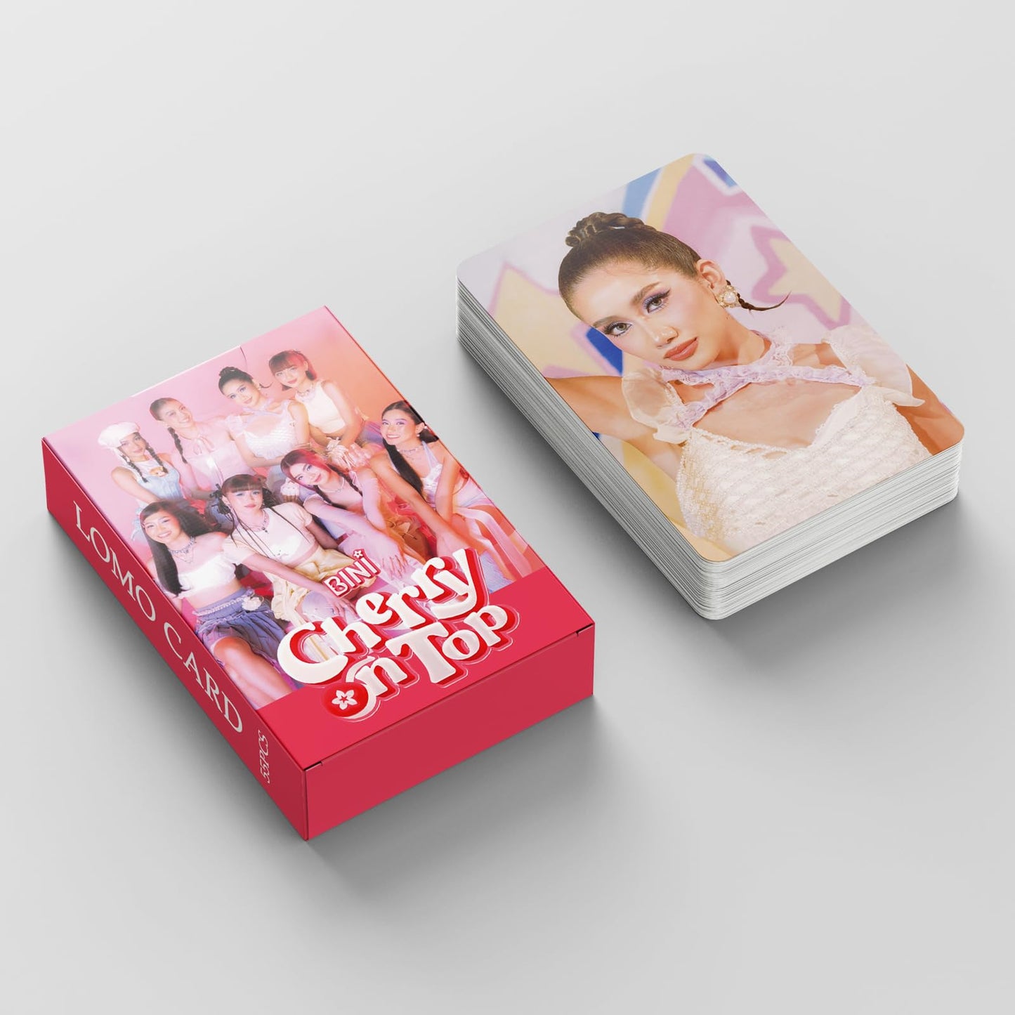 55 PCS BINI small cards in stock CHERRY ON TOP Cards STACEY SHEENA GWEN MALOI Lomo Cards, Photocards