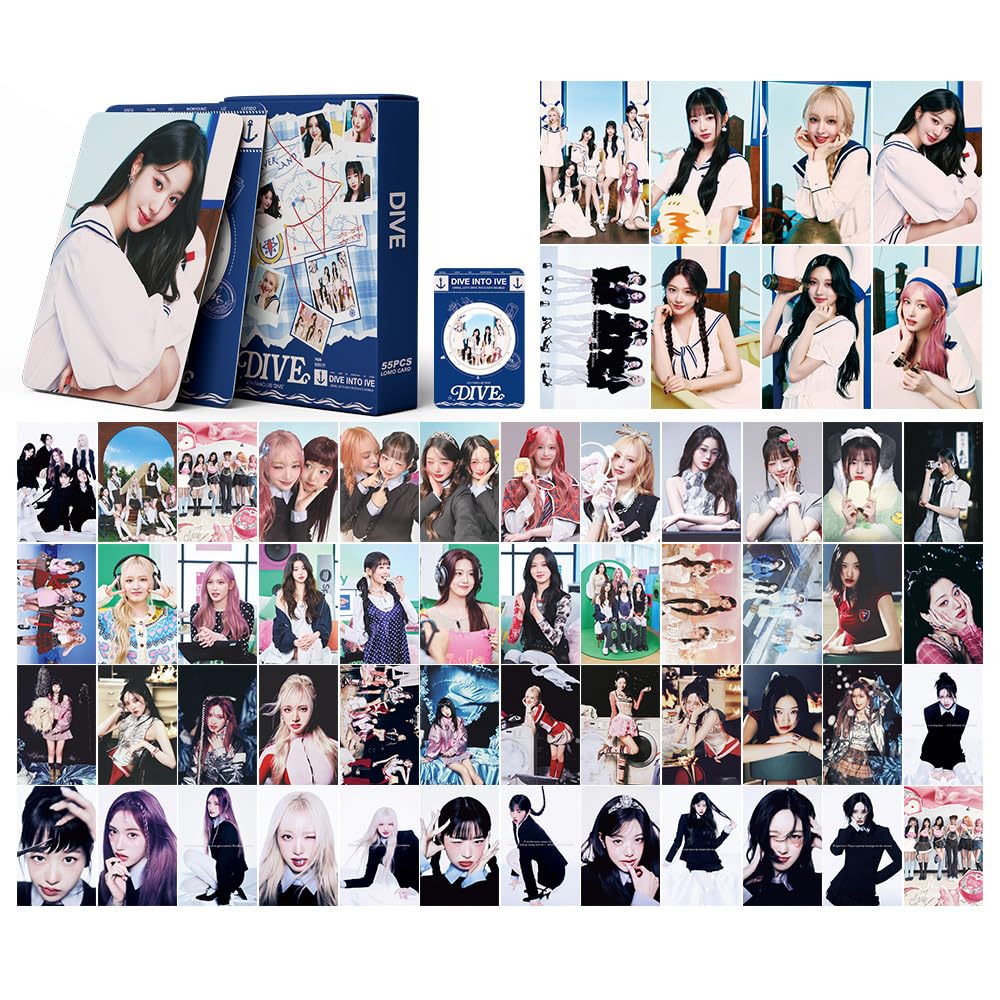 55Pcs NEW IVE 4th FANCLUB DIVE LOMO CARDS KPOP Lomo Cards, Photocards