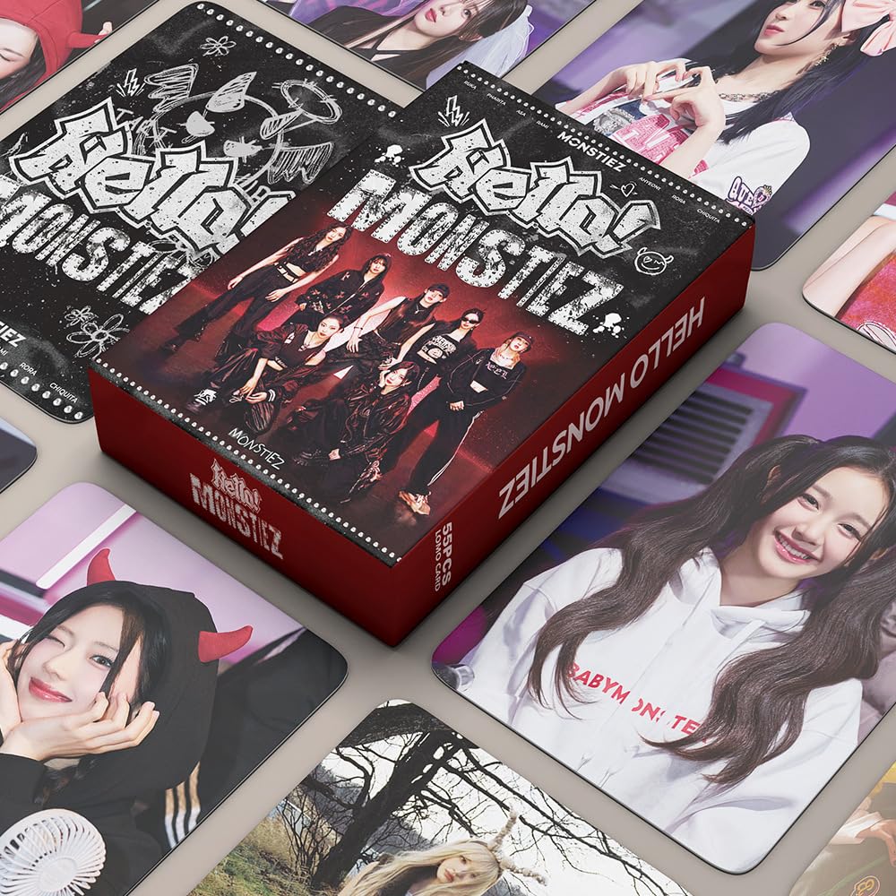 Babymonster photo cards 55pcs BABYMONSTER Album FANCLUB HELLO MONSTIEZ Merch KPOP LOMO Cards