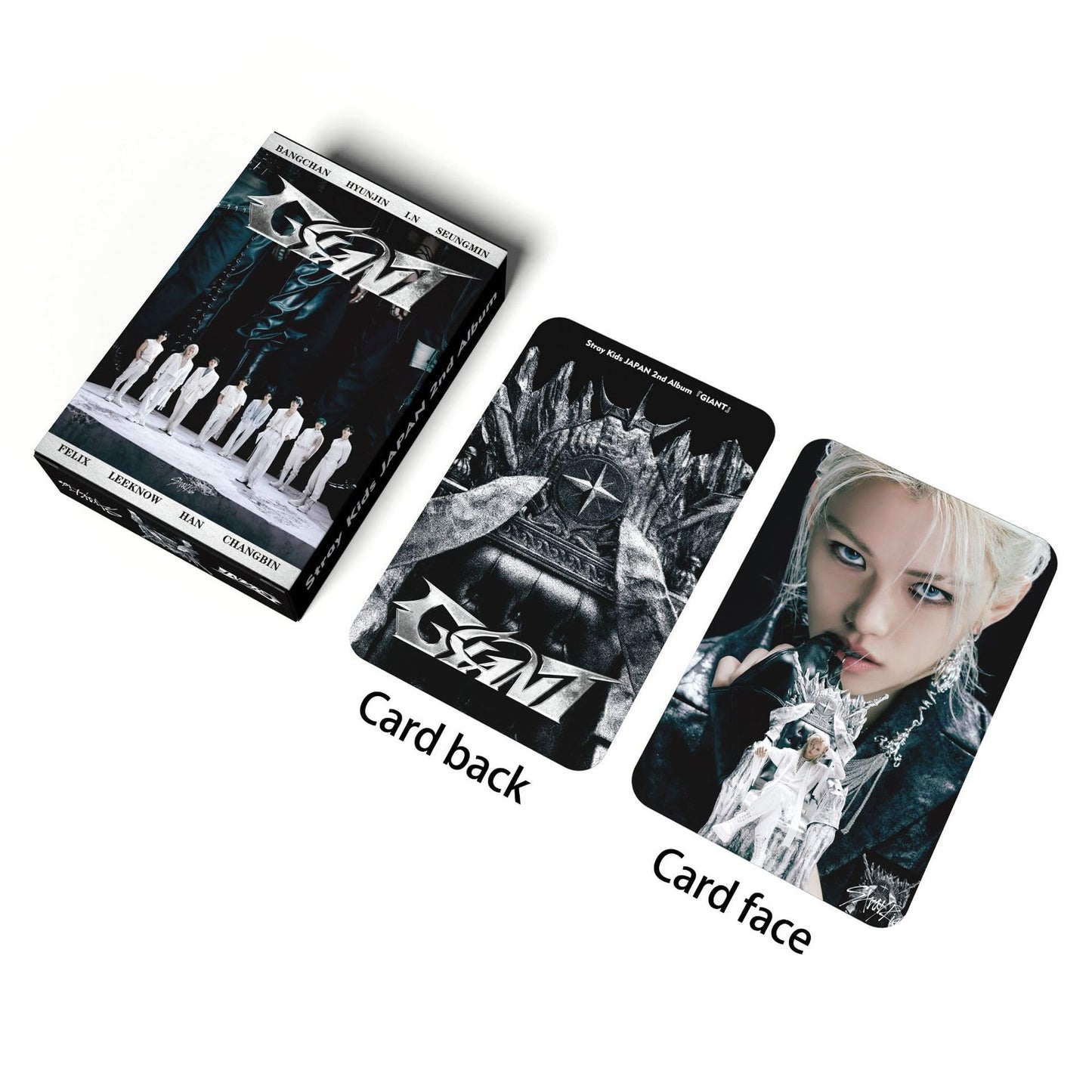 55 PCS Stray Kids  Photocards New Album GIANT Merch Small Cards, Star Peripheral Felix Li Longfu Lomo Cards