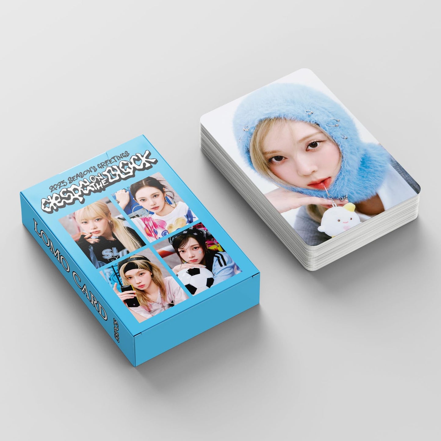 55 PCS AESPA small cards in stock 2025 aespa SEASON'S GREETINGS Cards KARINA Lomo Cards, Photocards