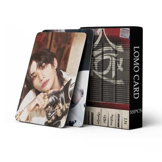55 PCS Stray Kids Small Cards (HOP) Huang Xuanchen FELIX Li Longfu Fang Can Lomo Cards, Photocards