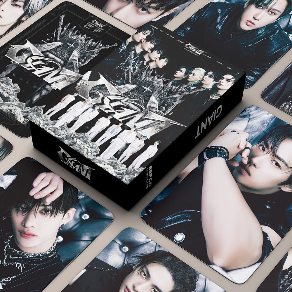 KPOPBP Stray Kids Giant Album Photocards 55 PCS KPOP Photo Cards SKZ Merch LOMO Card Set, Gift for Boys and Girls
