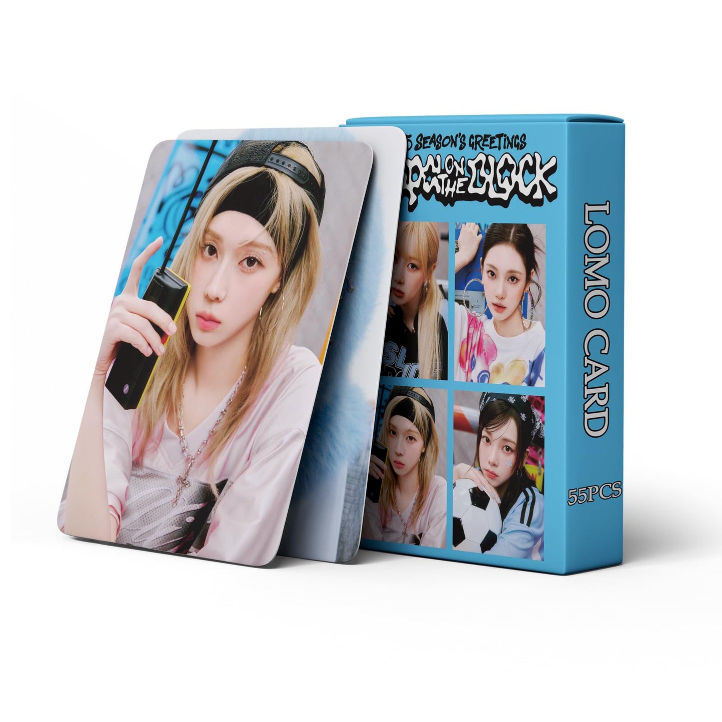 55 PCS AESPA small cards in stock 2025 aespa SEASON'S GREETINGS Cards KARINA Lomo Cards, Photocards