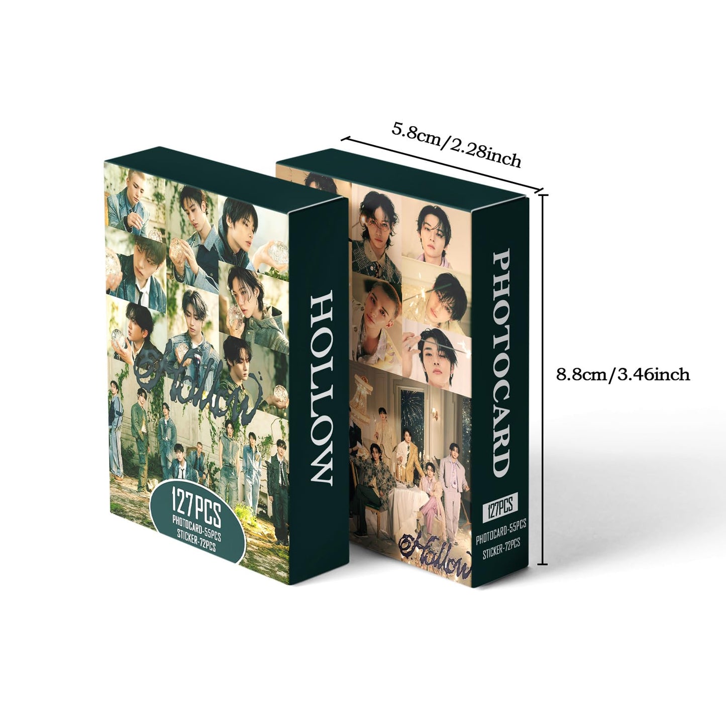 127 Pcs Stray Kids Photo Cards Album HOLLOW Merch, 55 Pcs Lomo cards And 72 Pcs Stickers