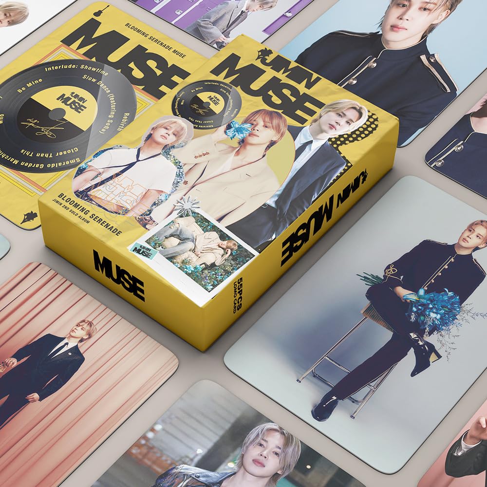 55 Pcs Kpop Jimin PhotoCards New Solo Album (MUSE)  Merch Lomo Cards