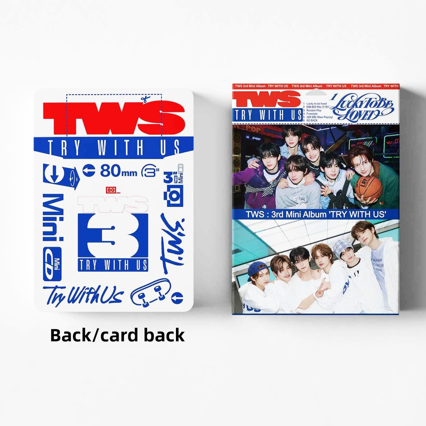 127 Pcs TWS Photocards TRY WITH US Album Lucky to be loved Merch 55 Pcs Lomo Cards And 67 Pcs Stickers