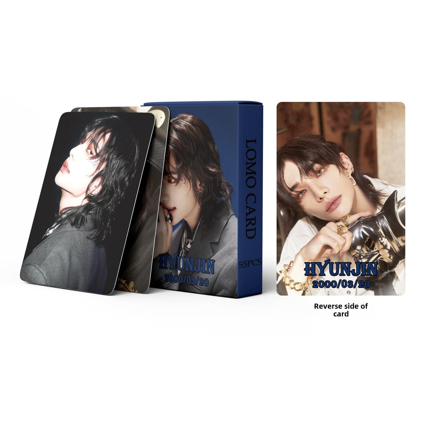 55 PCS Stray Kids Small Card (HOP) Huang Hyunchen HyunJin Lomo Cards, Photocards