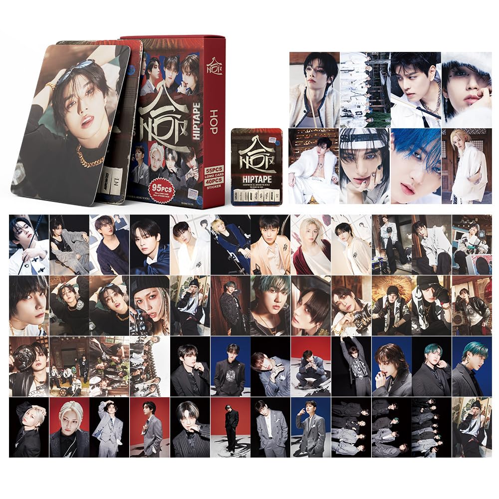 Stray Kids HOP Album Photocards 95 PCS KPOP SKZHOP HIPTAPE (HOP) Photo Card Set Stray Kids Merch Boys and Girls Card Set 55 PCS Photocard and 40 PCS Stickers  Lomo Cards, Photocards