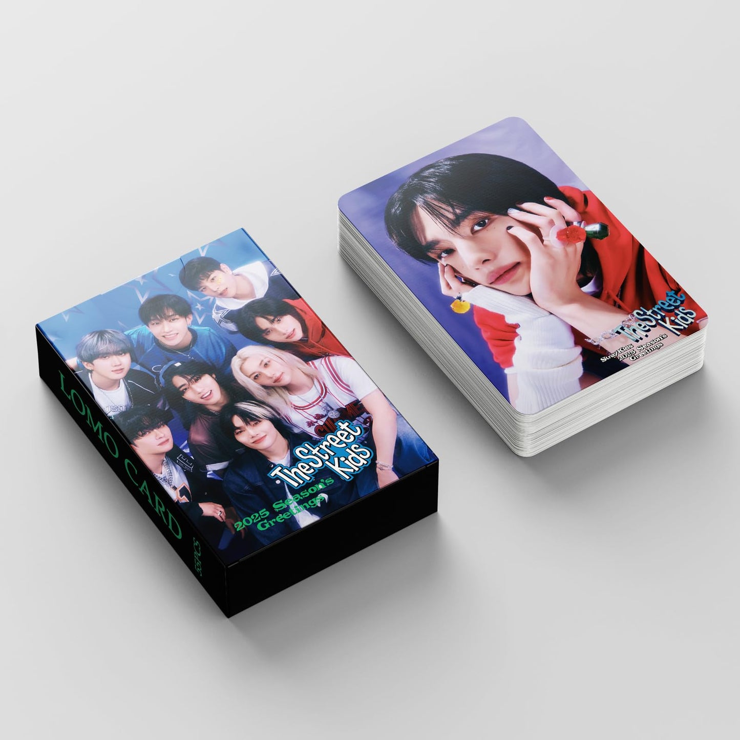 55 PCS stray kids cards THE STREET KIDS small card SEASON'S GREETINGS Lomo Cards, Photocards