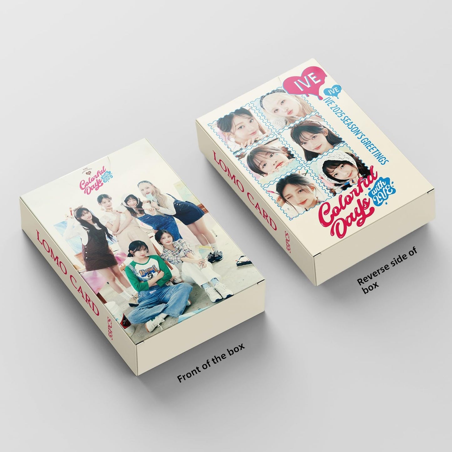 55 PCS IVE Kpop Photocards Album 2025 SEASON'S GREETINGS Merch Zhang Yuanying Colorful Days Lomo Cards