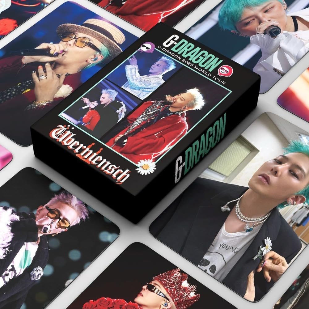 G-DRAGON Photocards Kpop 55 Pcs Bigbang G-DRAGON Photocards 2025 Tour Small Card Übermensch Album Merch