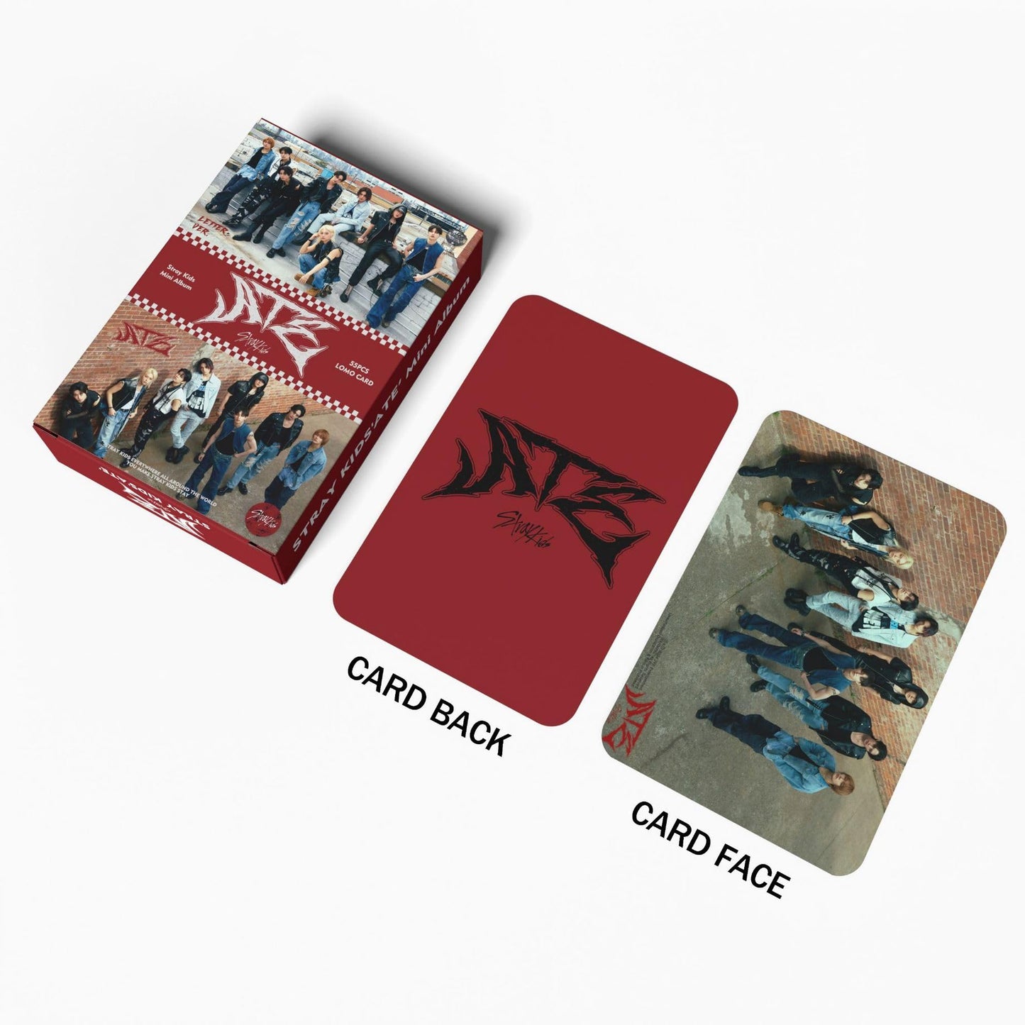Kpop Stray Kids Photocards，Album  ATE Merch 55  Pcs Lomo Cards
