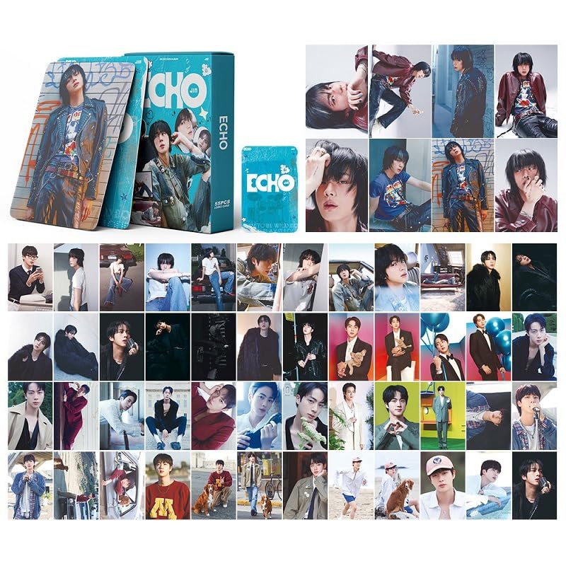 JIN Photocards 55Pcs Personal New Album ECHO Merch LOMO Cards Homemade Photo Cards by Jin Shuozhen